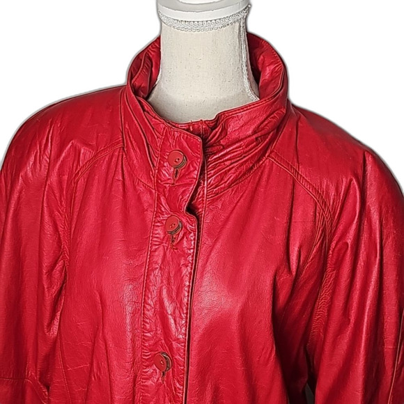 Jacket by Pelle Y2K Leather Red Size Medium - Picture 2 of 11